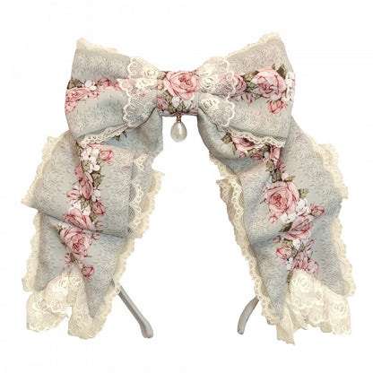Blumendruck Rosa / Grün Bowknot KC