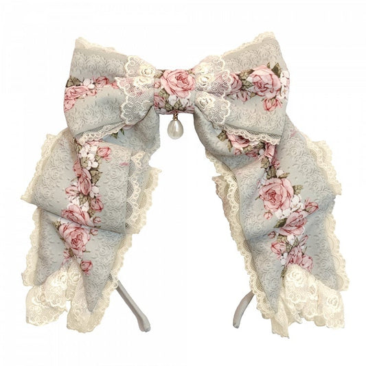 Blumendruck Rosa / Grün Bowknot KC