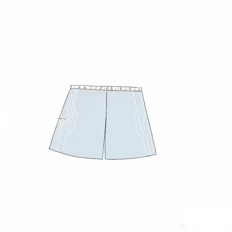 Tenshi Kaiwai Light Blue Cyberpunk Shorts