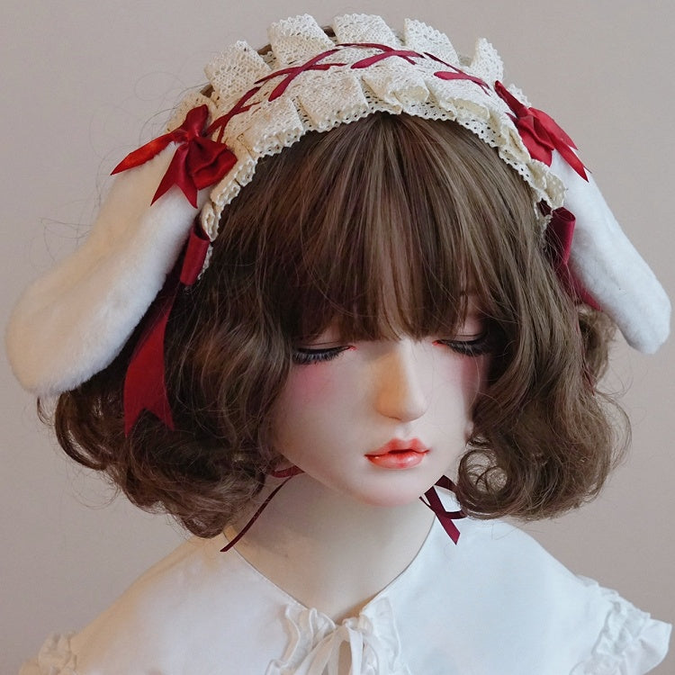 Trim Lace Options Hairband Bunny 5 Bowknot Details Color Ear