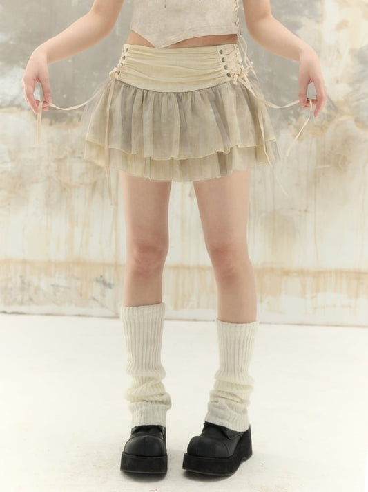 Low-waist Lace-up Ballerina Skirt