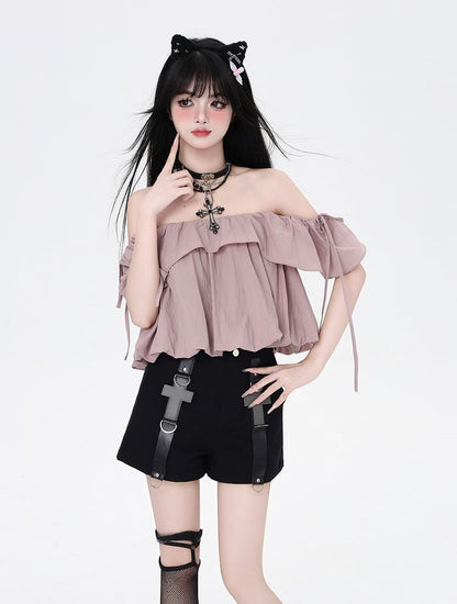 Three Skirt Dusty Pink Wear Top/Bubble Ways
