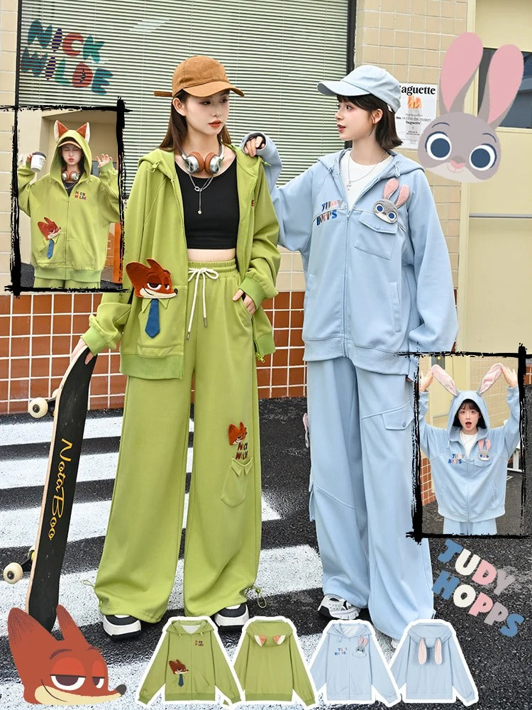 Zootopia Plush Nick Green Drawstring Cuff Straight-Leg Pants