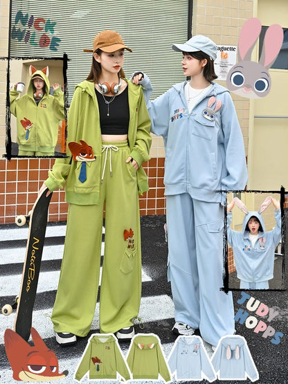 Zootopia Plush Nick Green Drawstring Cuff Straight-Leg Pants