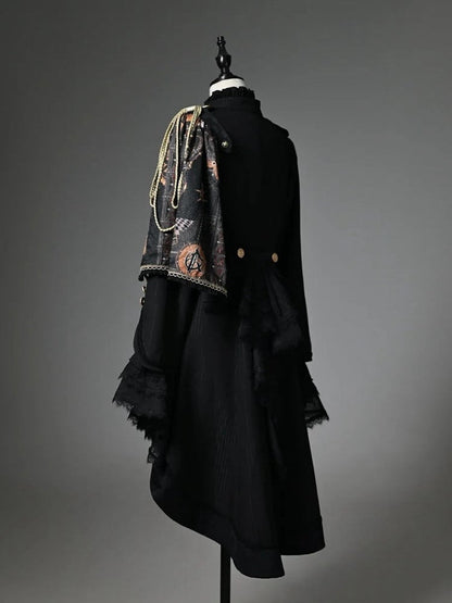 Fashion Black Sleeves Outfit Top Lolita - Long Knight + Ouji
