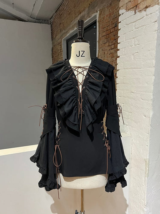 Pirate with Blouse Ouji Options Vibes Lolita Two Black Detachable Sleeve
