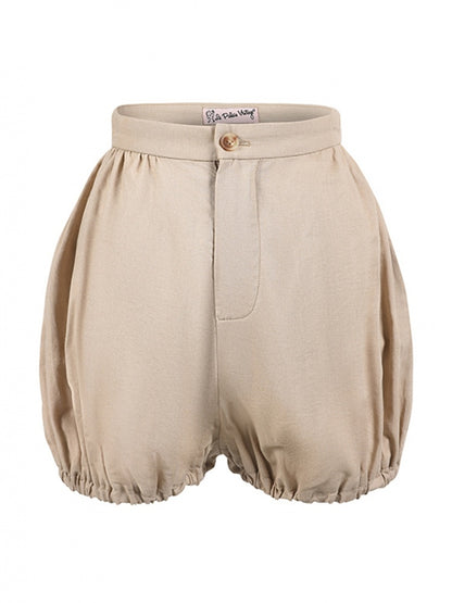 Vintage Khaki High Waist Puff Shorts