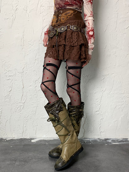Y2K Black Self-tie Straps Leg