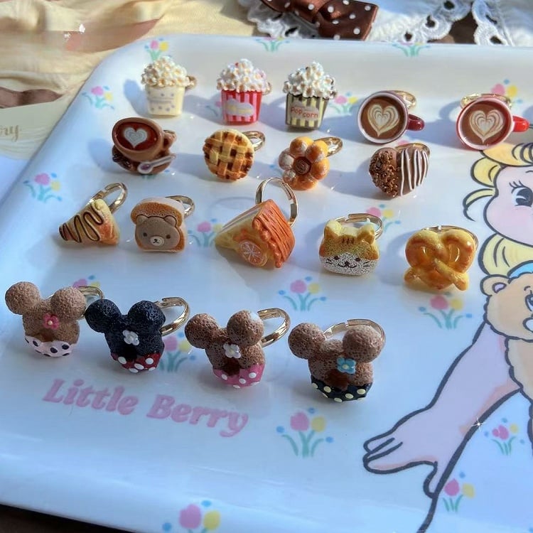 Mickey/Popcorn/Coffee/Cookie Ring Options 19