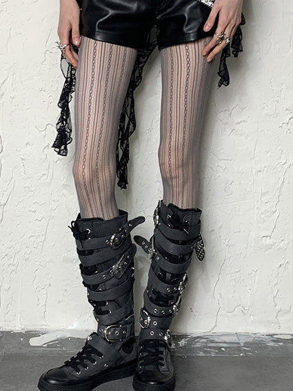 Options Striped Hollow-out Tights 4