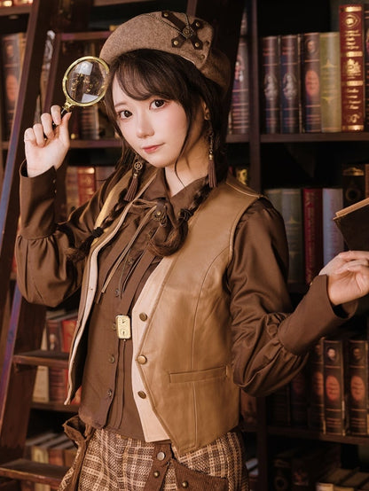 Light Brown Steampunk Beret