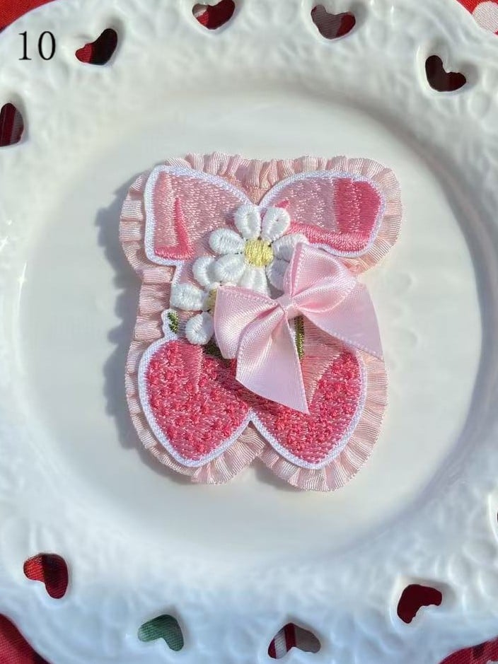 Brooch/Hairclip Cherry/Strawberry/Cake Options 11 Bowknot Decorated