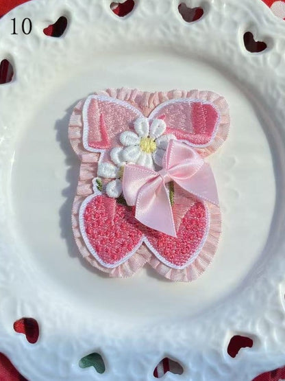 Bowknot 11 Brooch/Hairclip Decorated Options Cherry/Strawberry/Cake