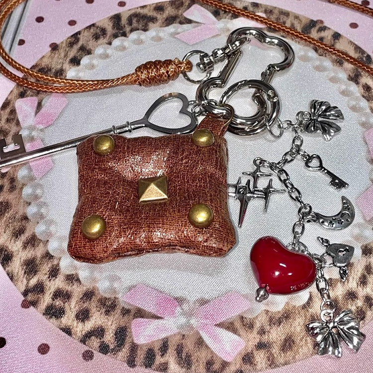 Charm Heart-shaped Key Chain Y2K