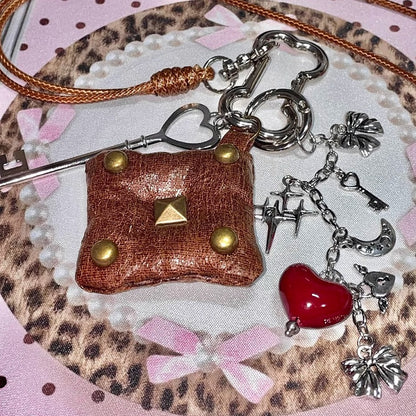 Charm Heart-shaped Key Chain Y2K