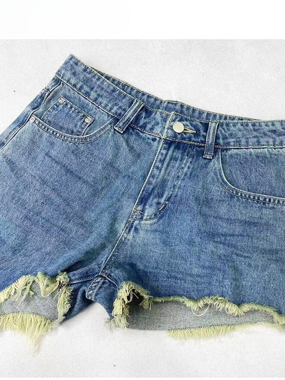 Warmers + Blue Print Hem Shorts Glamorous Pattern Bittersweet Asymmetrical Star Set- Plaid Applique Skirt Leg Cross