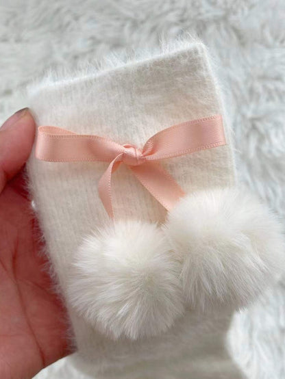 Kawaii Bow Pompons Lolita Calf/Ankle Socks