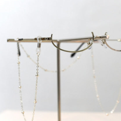 Cyberpunk Frame Eyeglasses Silver/Gold Charm Chain