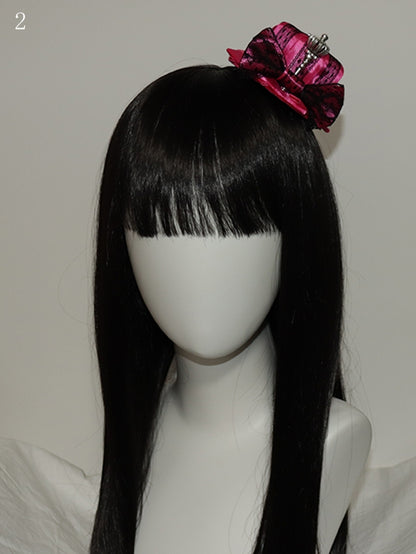 Bowknot Floral/ 3 Decorated Hat Mini And Crown Design Rhinestone Options