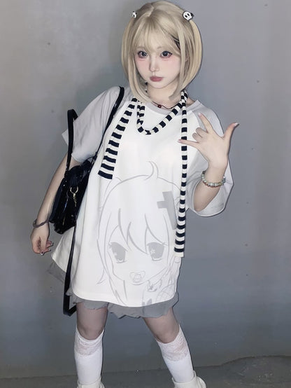 Light Gray Yami Kawaii T-shirt