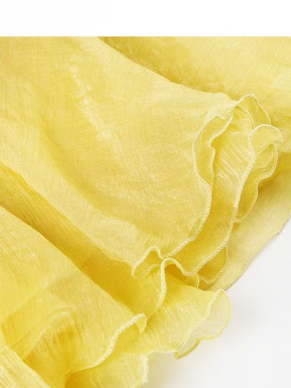Yellow Summer Skirt Y2K