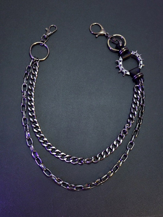 + Chain Belt Details Black Waist Star