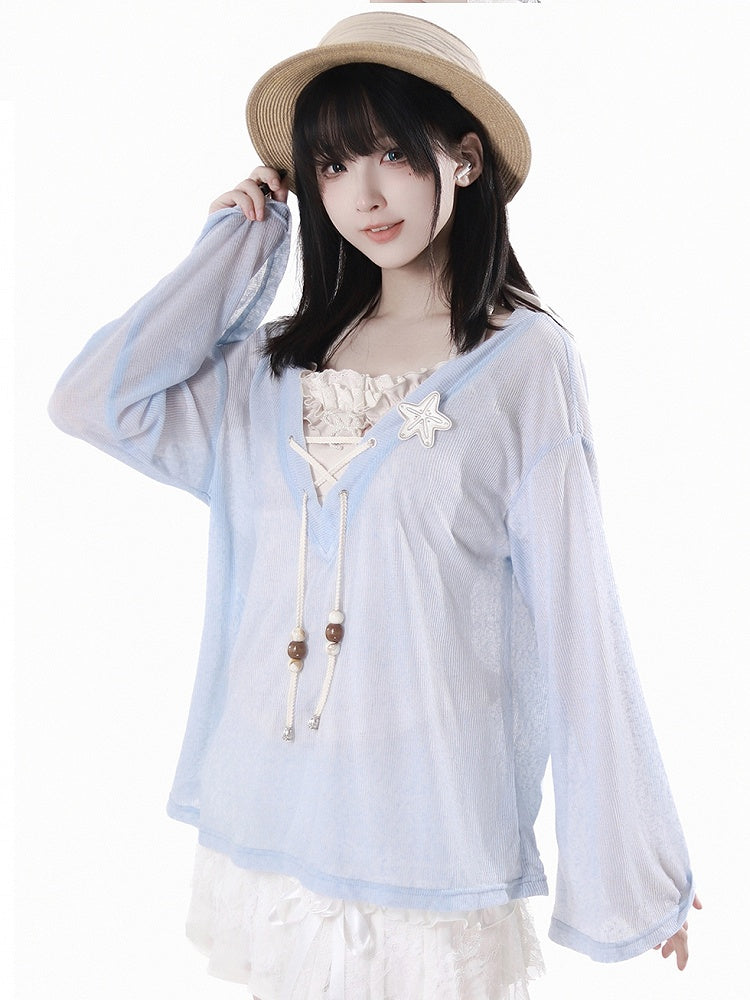with Detachable Halter Top Apricot Ruffle Trim Beaded Bowknot Self-tie Padded Cups