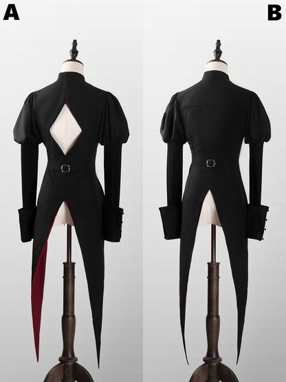 Swallow Mandarin Fashion Ouji Black Top Tail Juliette Lolita Collar Sleeves