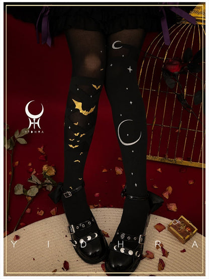 Black and Gold  Gothic  Lolita Tights