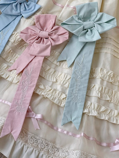 Grüne Blume Blau Lila Rosa Stoff Brosche /