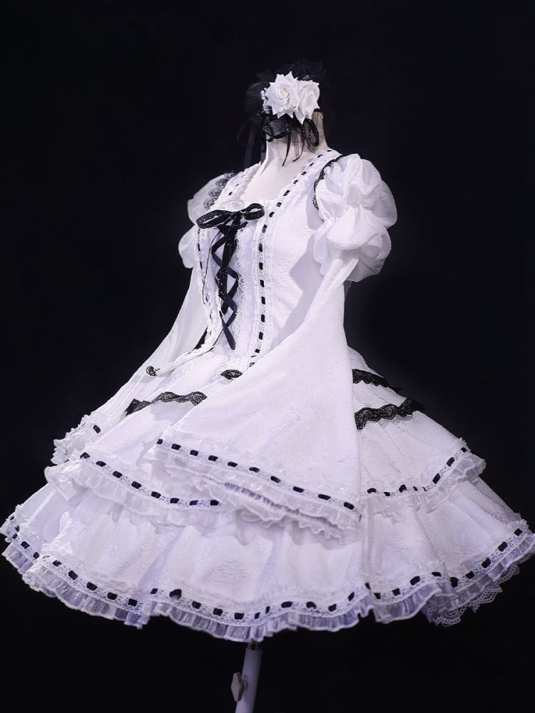 Shugo Chara Tsukiyomi Utau White Dress Lolita-Style Cosplay Costume