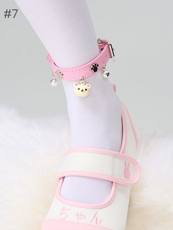 Sweet Adjustable Buckle Leg Loop With Bells And Charm