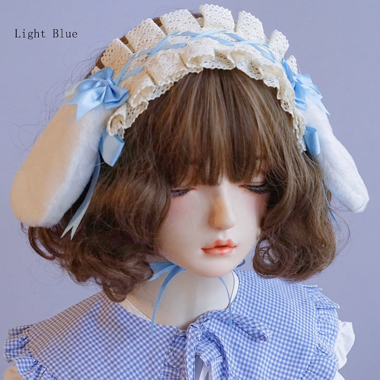 Trim Lace Options Hairband Bunny 5 Bowknot Details Color Ear