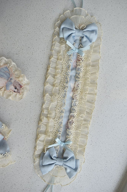 / Beige Blue Pink Hairband Mint