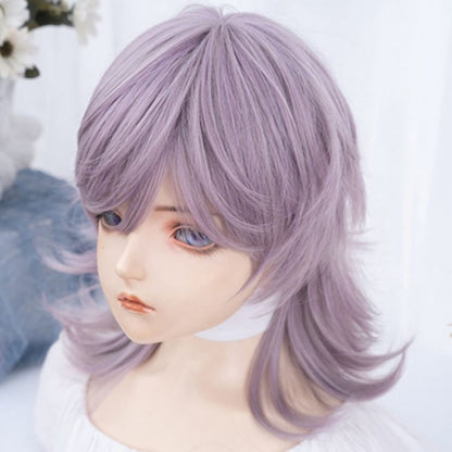 Dusty Purple Ouji Style Wig with Bangs