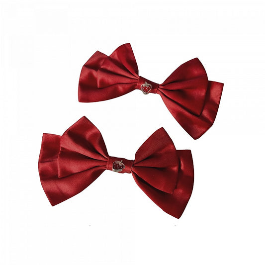 Hairclip Bowknot Strawberry Red