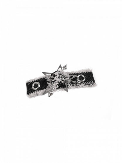Black Dark Punk Star Stud Hairclip