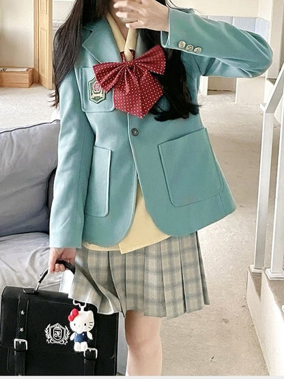 Yellow Notched Collar JK Uniform Shirt