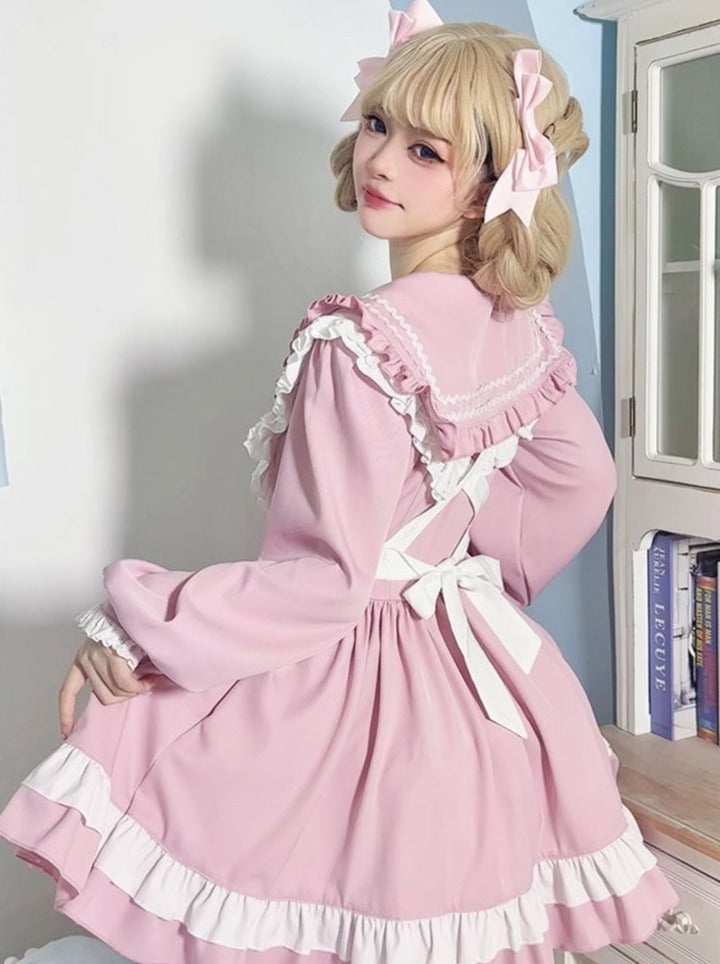 Robe de demoiselle d'honneur style marinière style collège lolita
