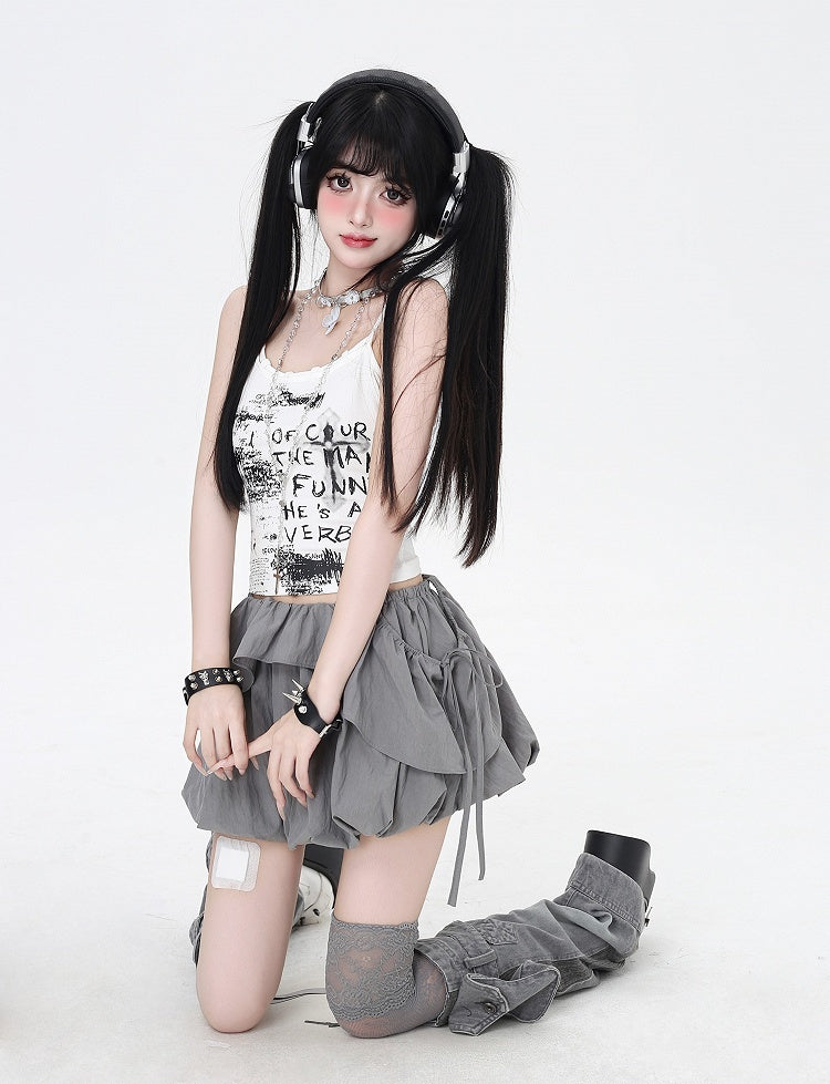 Top/Bubble Gray Skirt Three Wear Ways