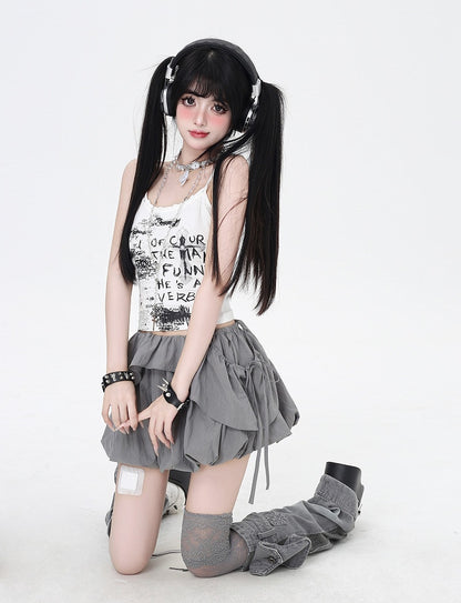 Top/Bubble Gray Skirt Three Wear Ways