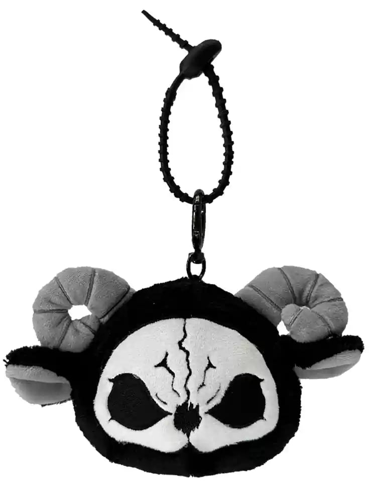 Black and White Grim Reaper Gothic Plush Key Chain Charm