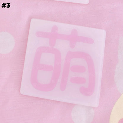 Barrette à cheveux carrée rose kawaii