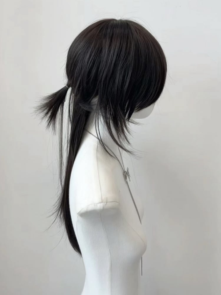 Black Straight Ouji Style Wig