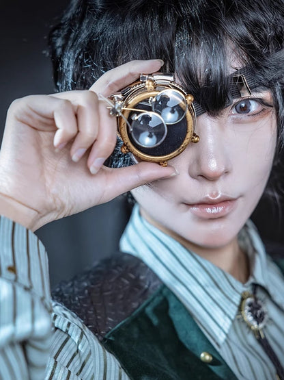 ヴィンテージ スチームパンク 調節可能 ゴーグルストラップ付き ブロンズ ブラック レトロ