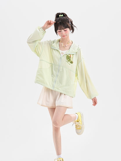Beige Lace Trim Cotton Shorts