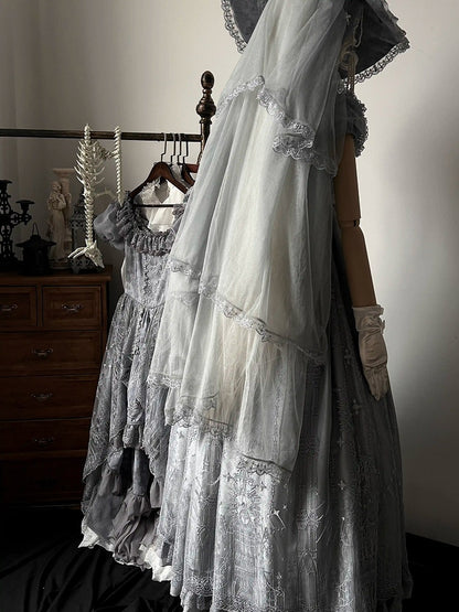 Voile Lolita gothique rouge