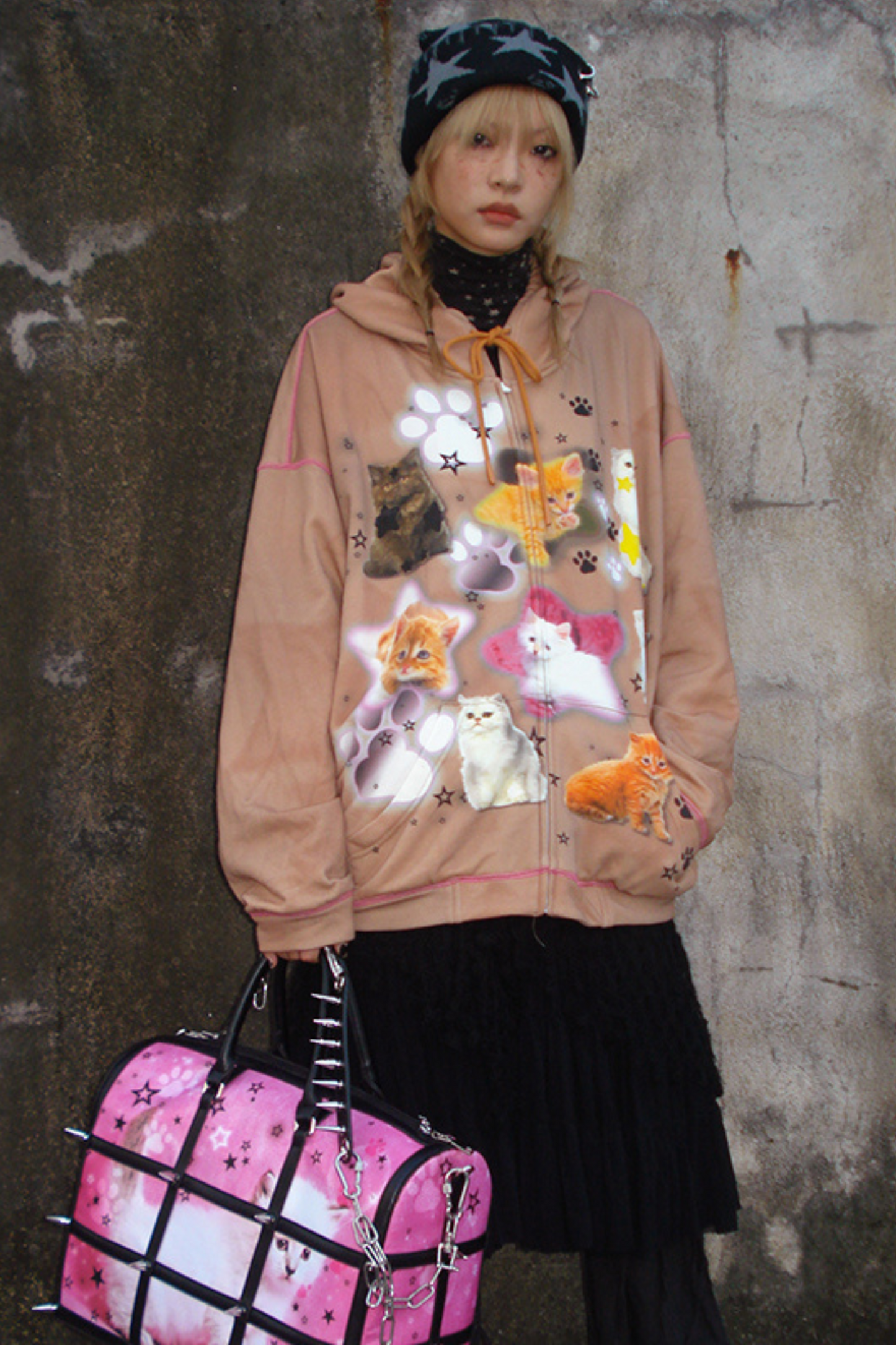 Colorful Sweatshirt Spray Cat Art