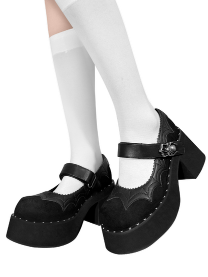 Chaussures Goth Spider à plateforme sombre sous-culture