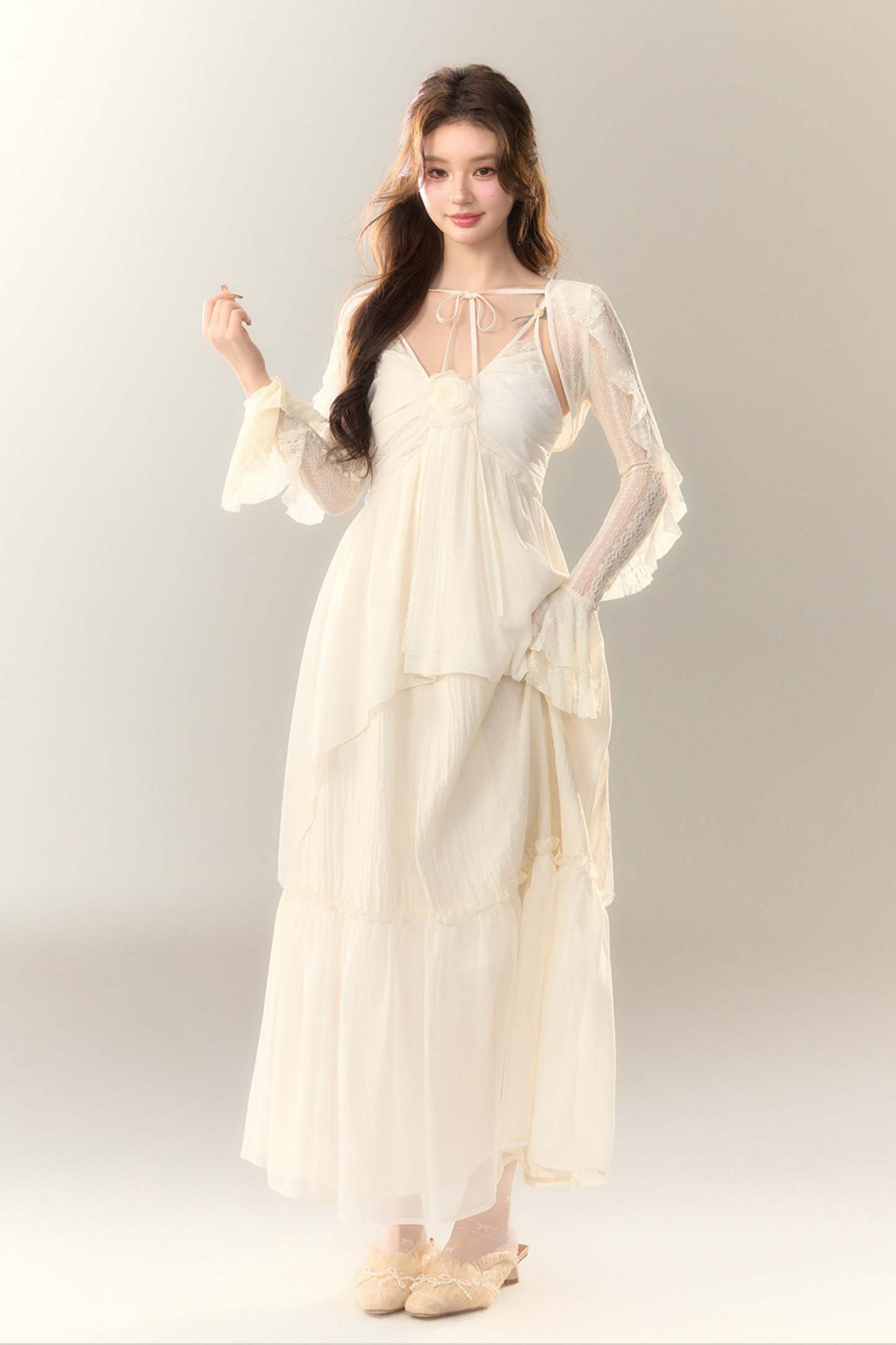 short French sheer cardigan